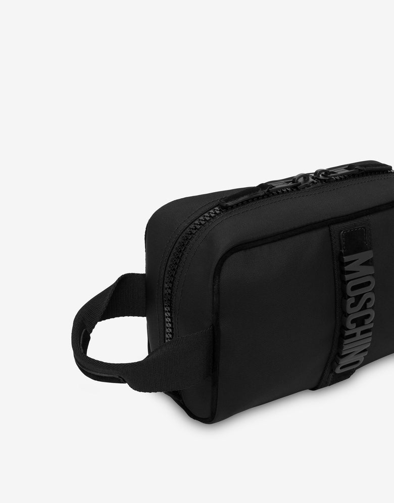 Cordura nylon beauty case Black Moschino 3