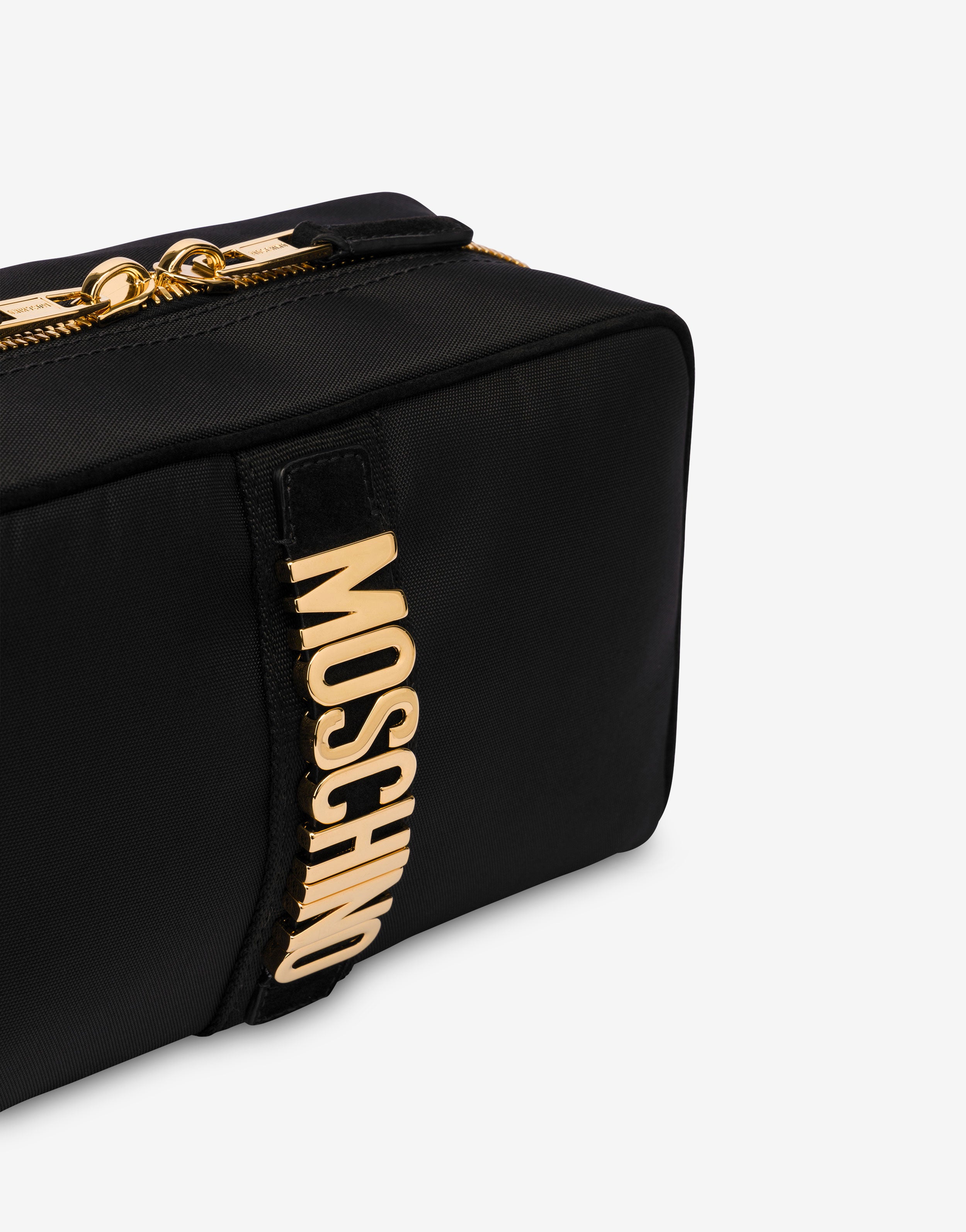 MOSCHINO インポートブラック パーティーバック、コスメバック Cordura nylon beauty case | Moschino