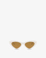  Lunettes de soleil œil de chat avec strass