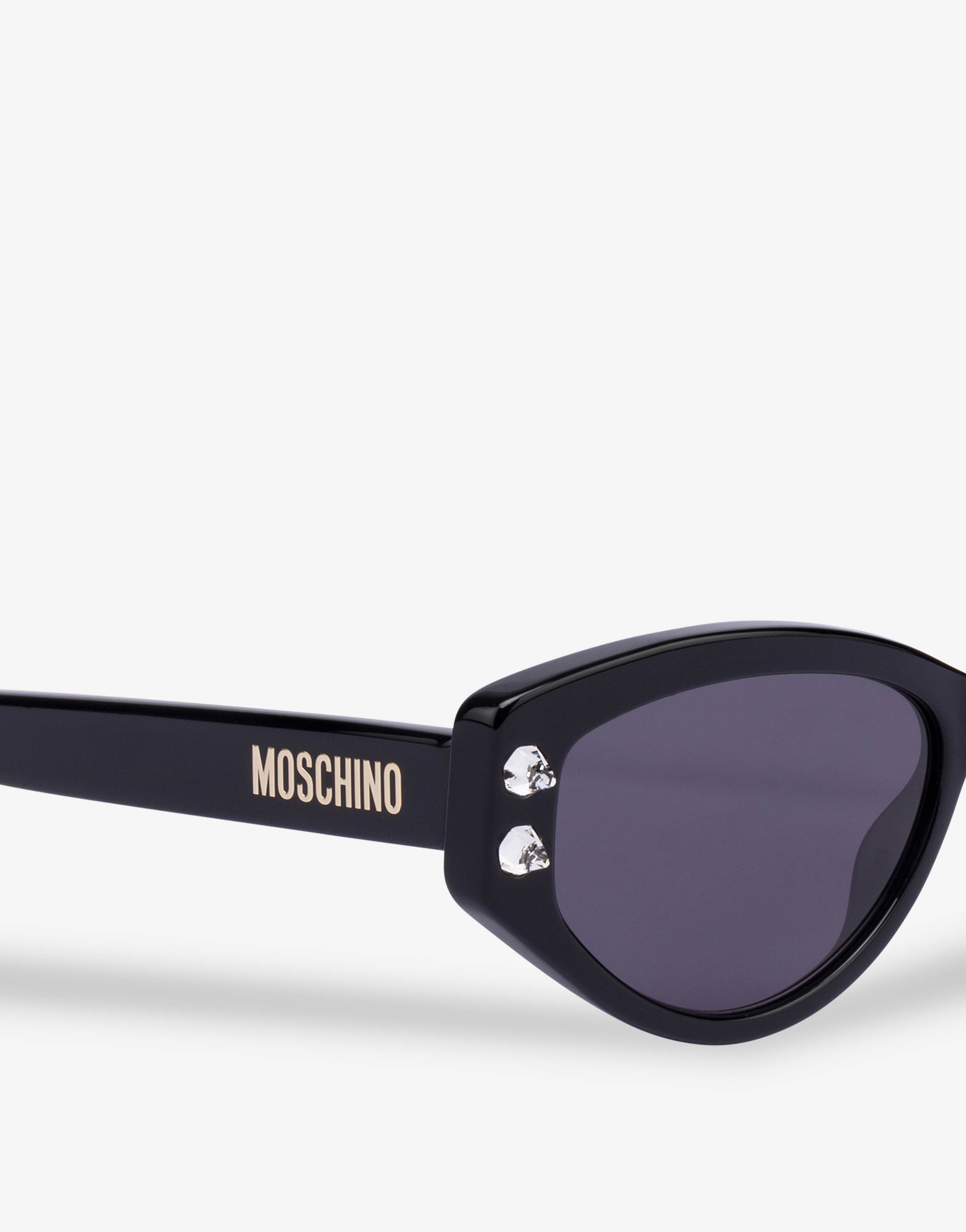 Cat eye sunglasses with rhinestones | Moschino