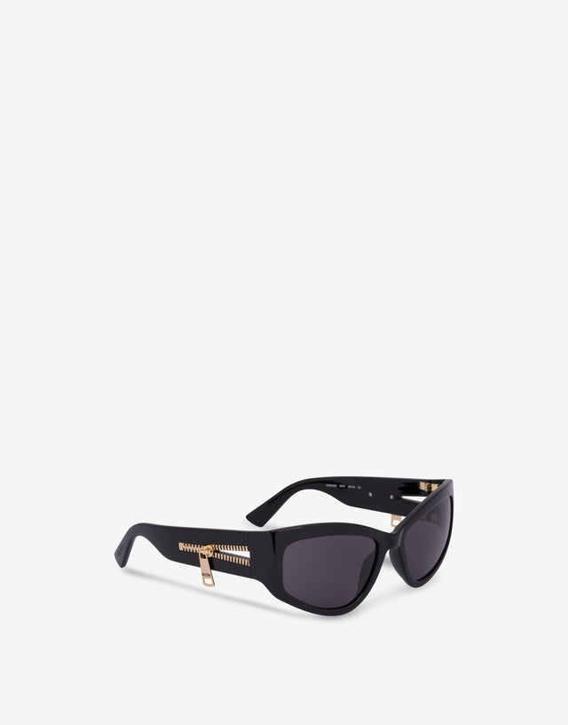 Gold Zipper black sunglasses Black Moschino 1