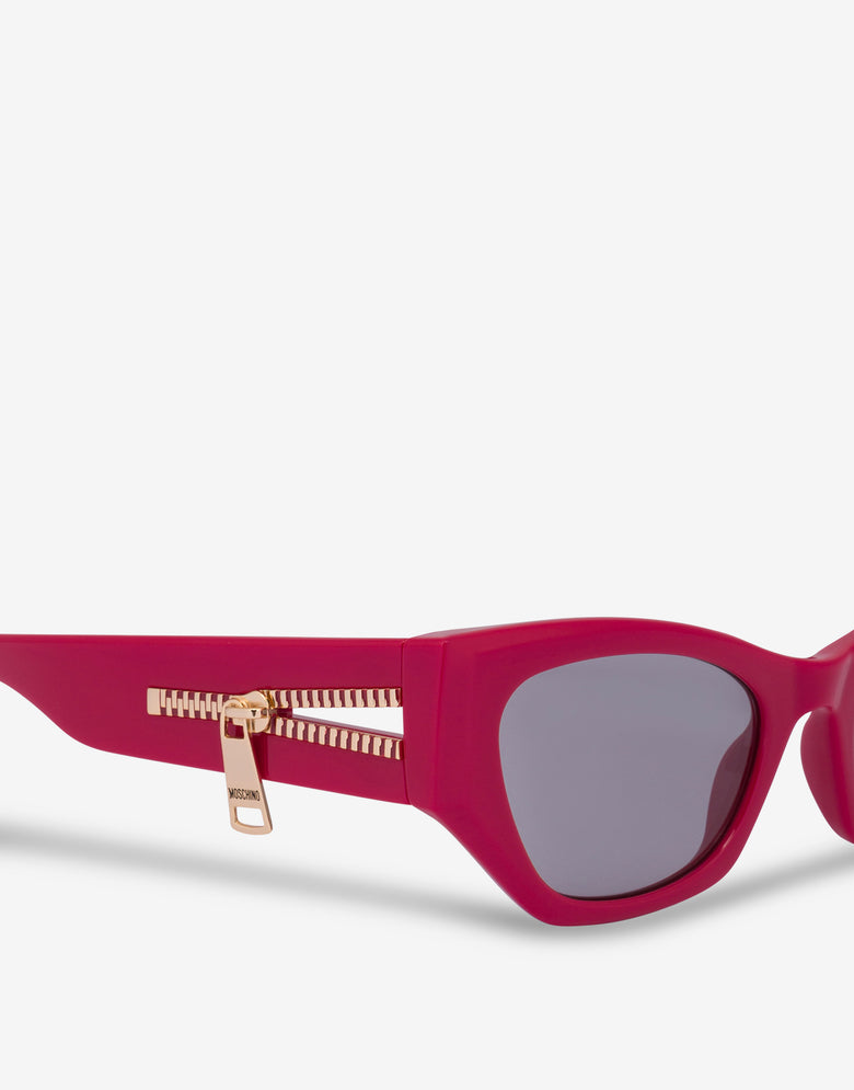 Gold Zipper sunglasses Red Moschino 2