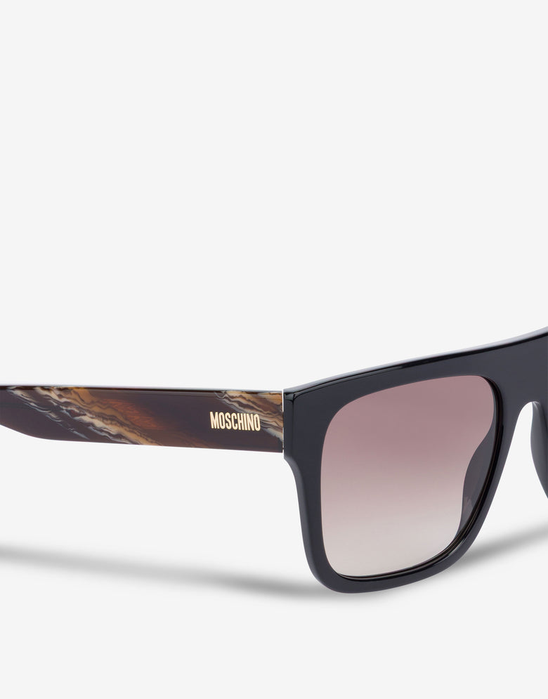 Occhiali da sole in acetato Marrone Moschino 2