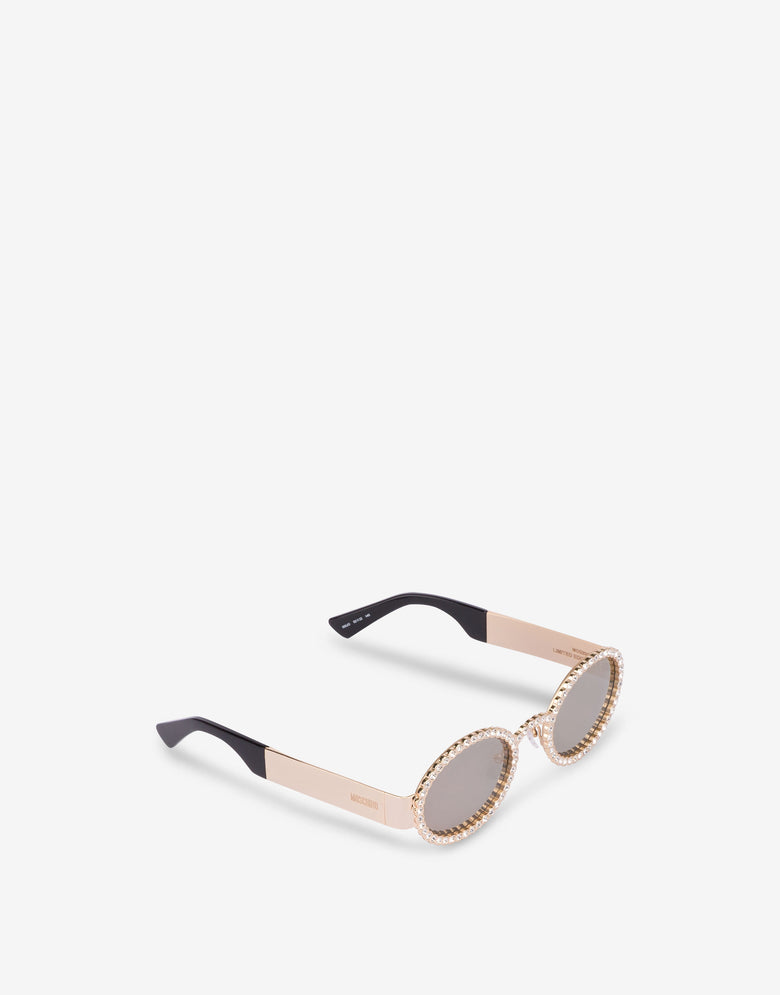 Decorated sunglasses Gold Moschino 1