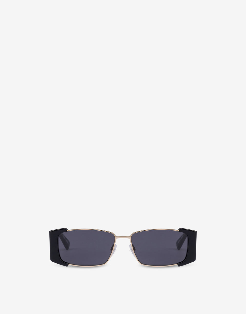 Rechteckige Sonnenbrille Schwarz Moschino 0