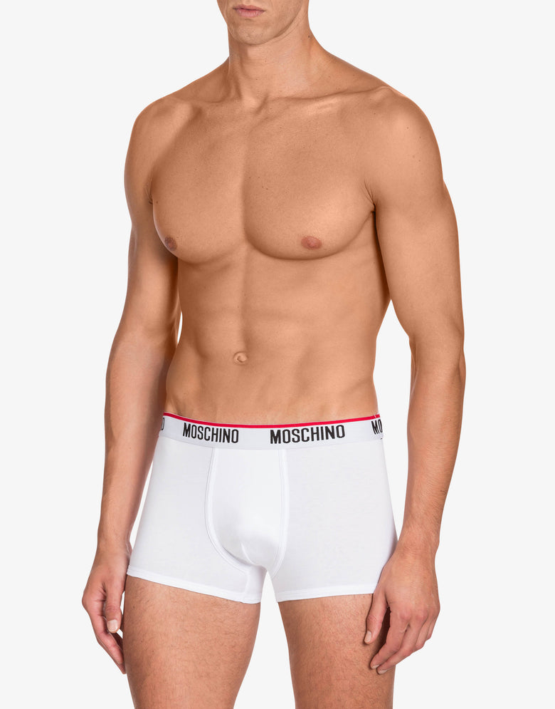 Jersey boxer with logo White Moschino 1