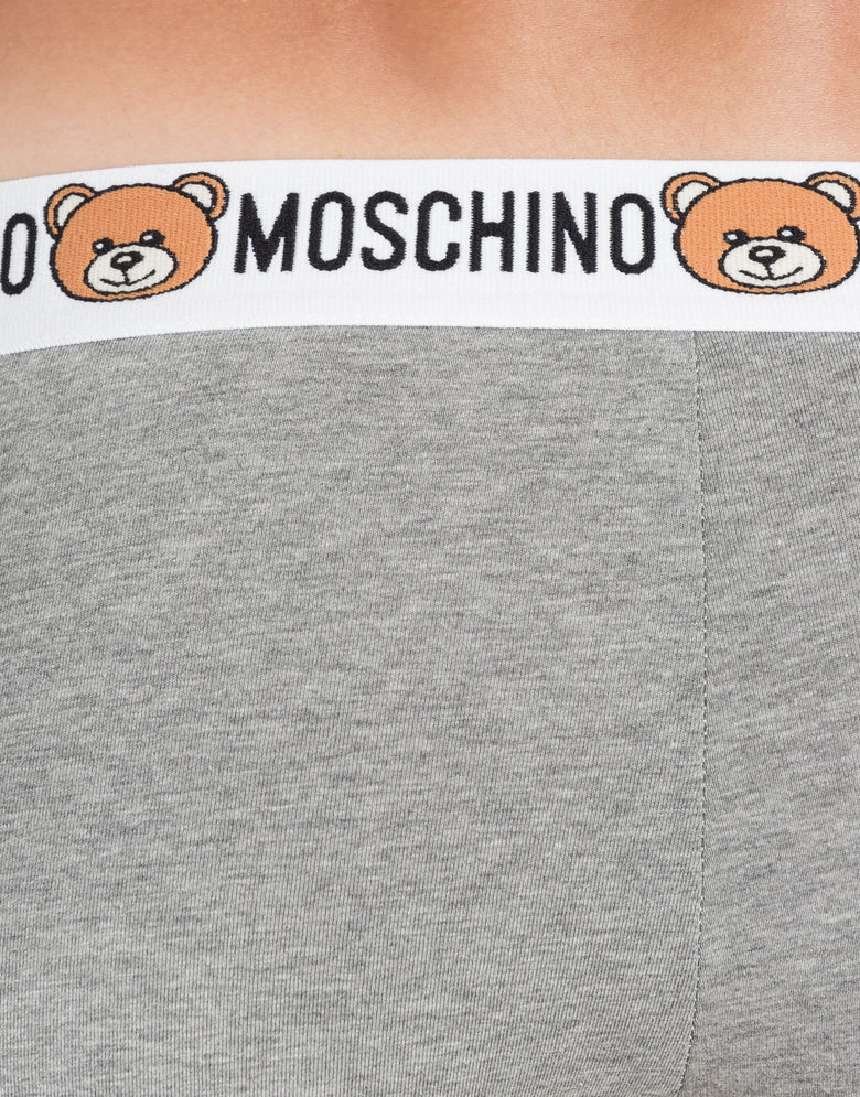 带Moschino泰迪熊装饰的四角裤2件套装 浅灰色 Moschino 3