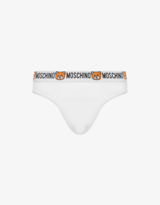 Slip in cotone con Moschino Teddy Bear Bianco Moschino 0