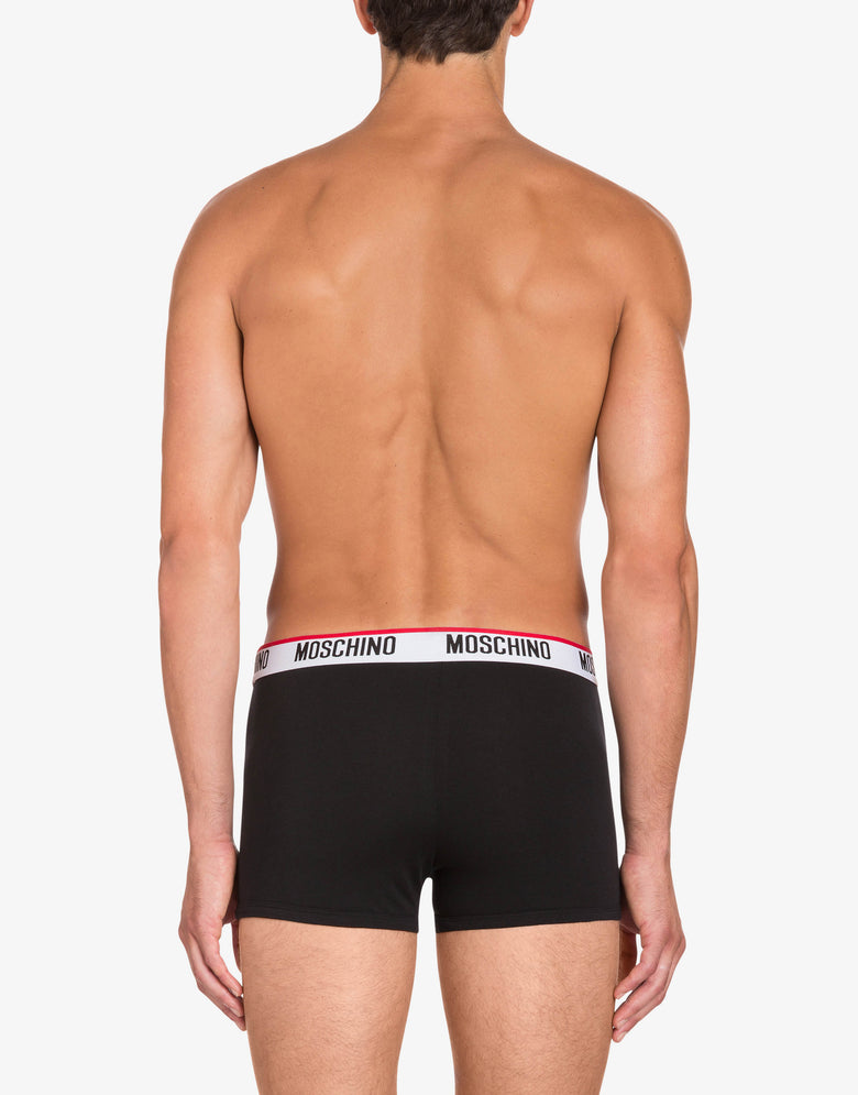 Set of 2 cotton jersey boxers with logo&nbsp; Black Moschino 2