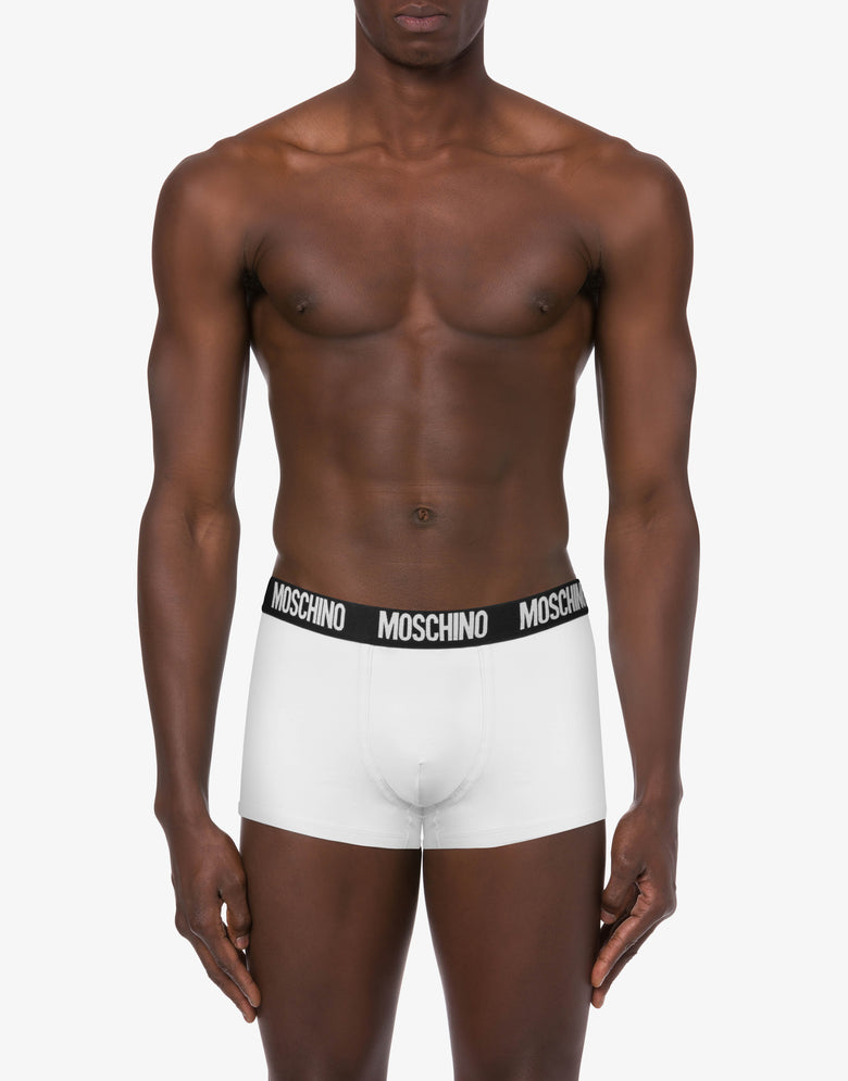 Logo Band平角裤2件套 白色 Moschino 1
