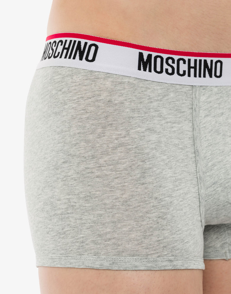 Logo Band平角裤2件套 浅灰色 Moschino 3