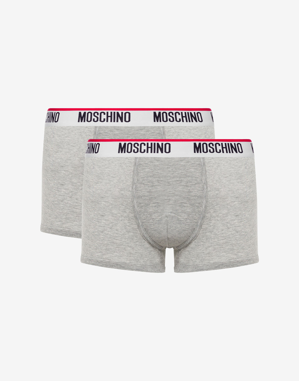 Logo Band平角裤2件套 浅灰色 Moschino 0