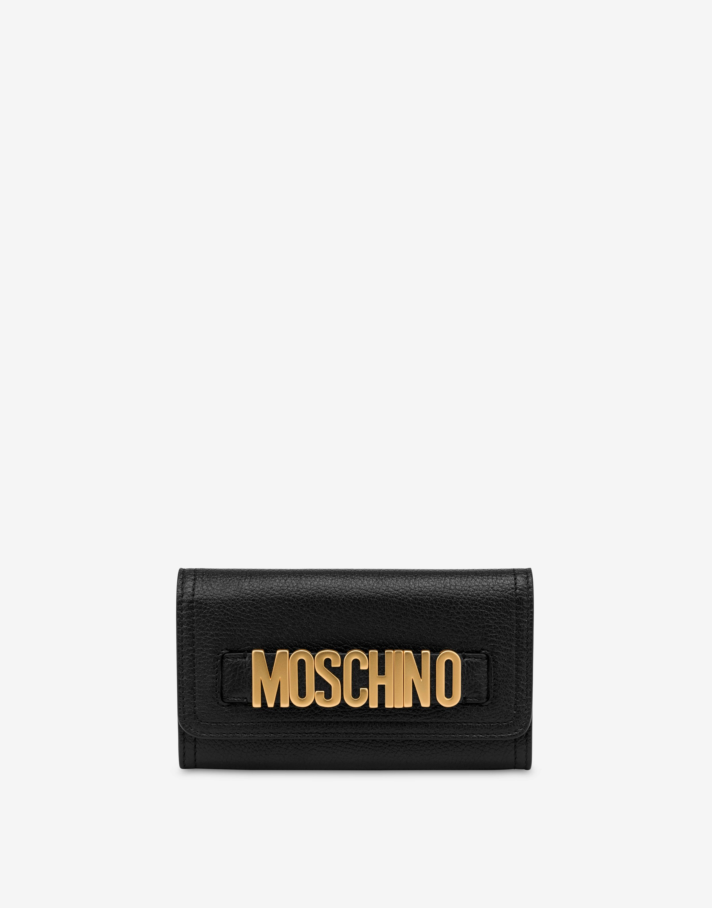 Wallet with logo lettering | Moschino Official Store