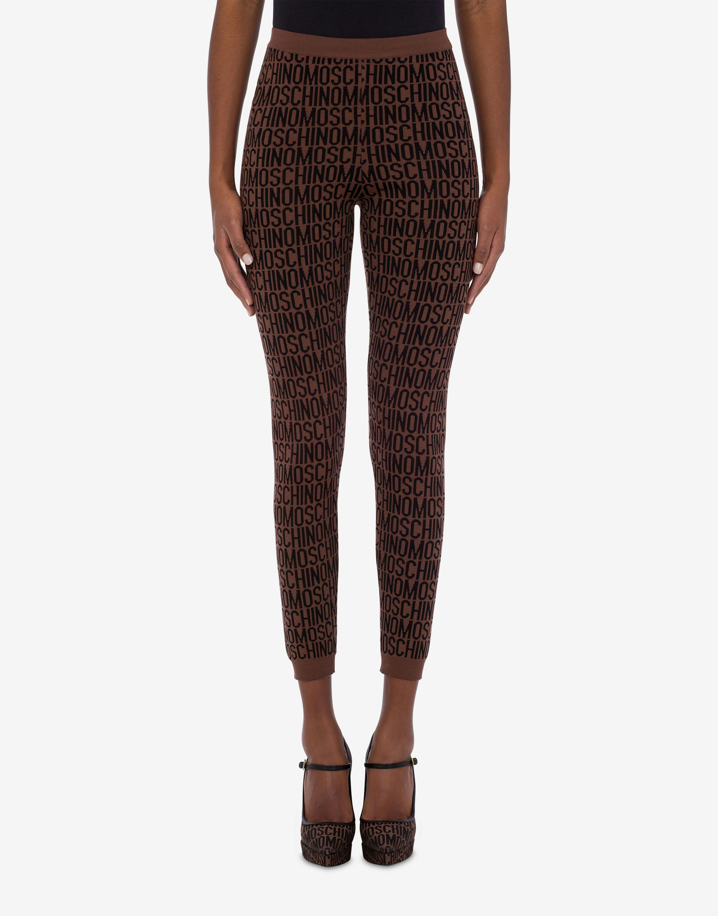 Woll-Leggings Allover Logo | Moschino Official Store
