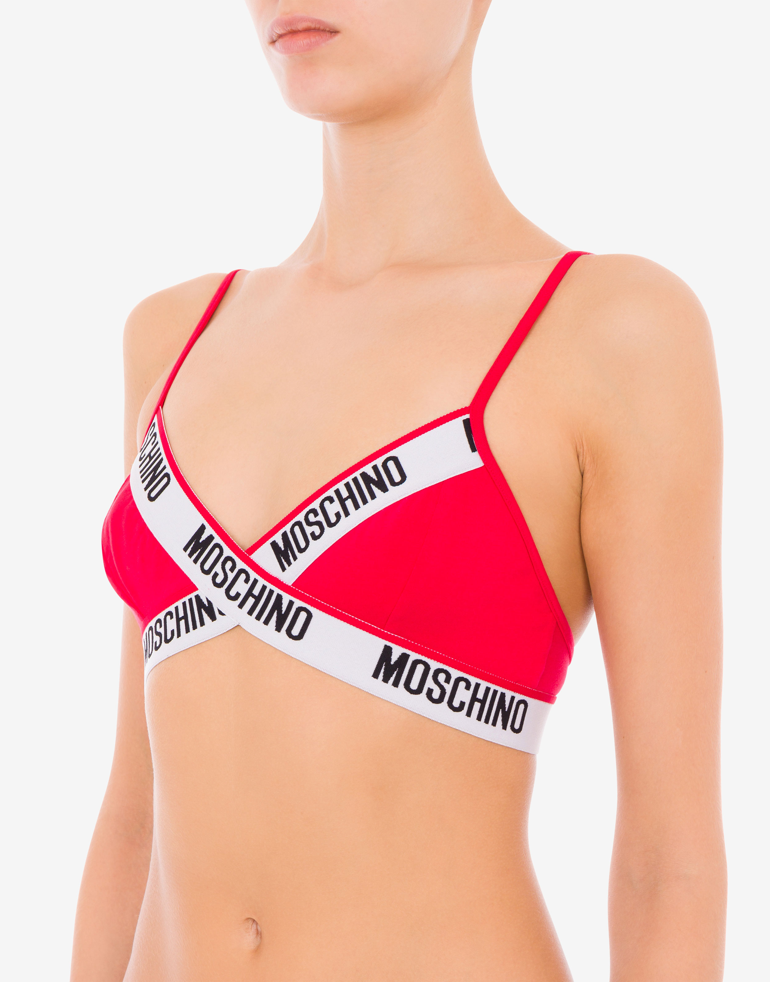 Moschino Bra With Logo in Red