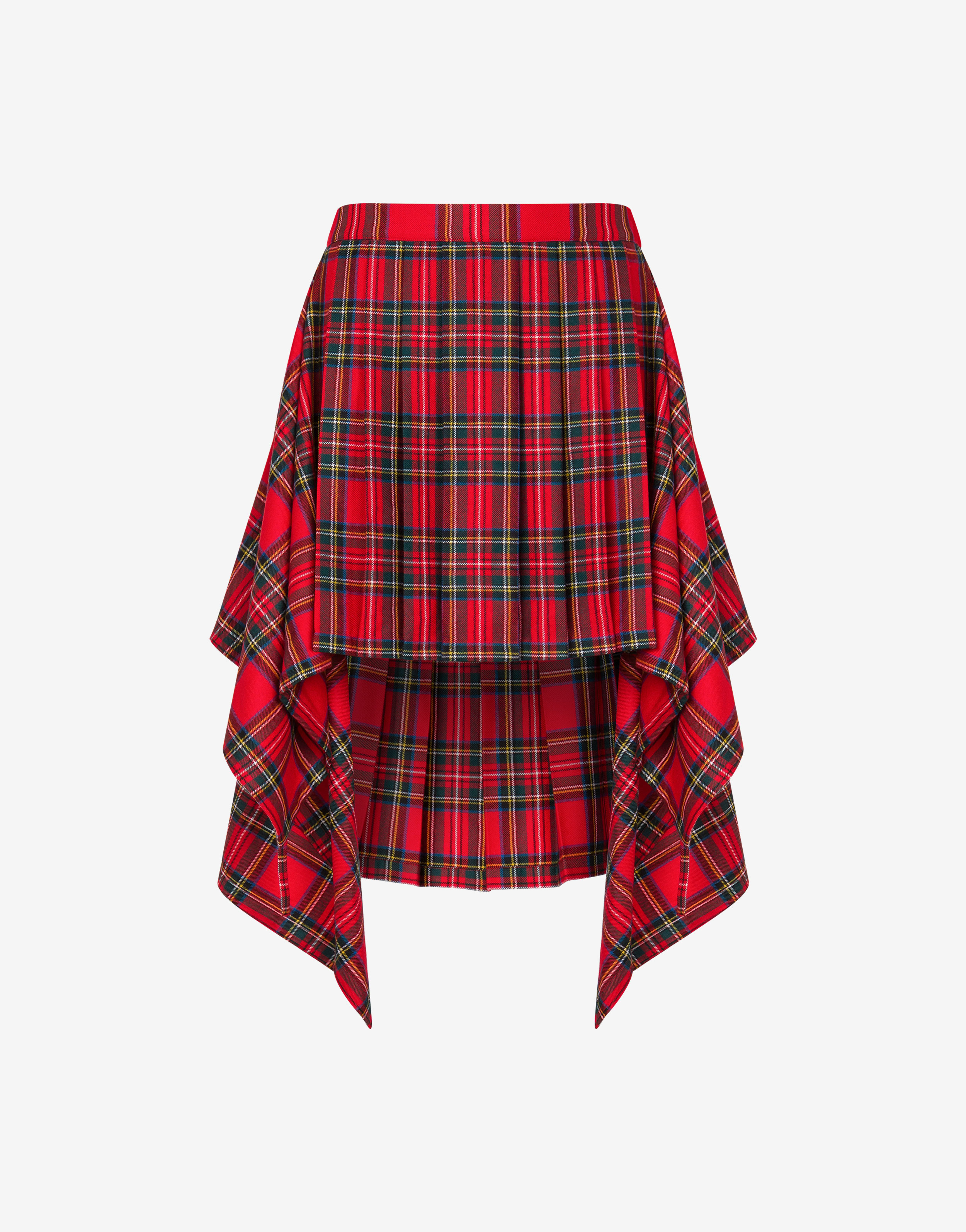 Gonna in lana tartan  Moschino Official Store