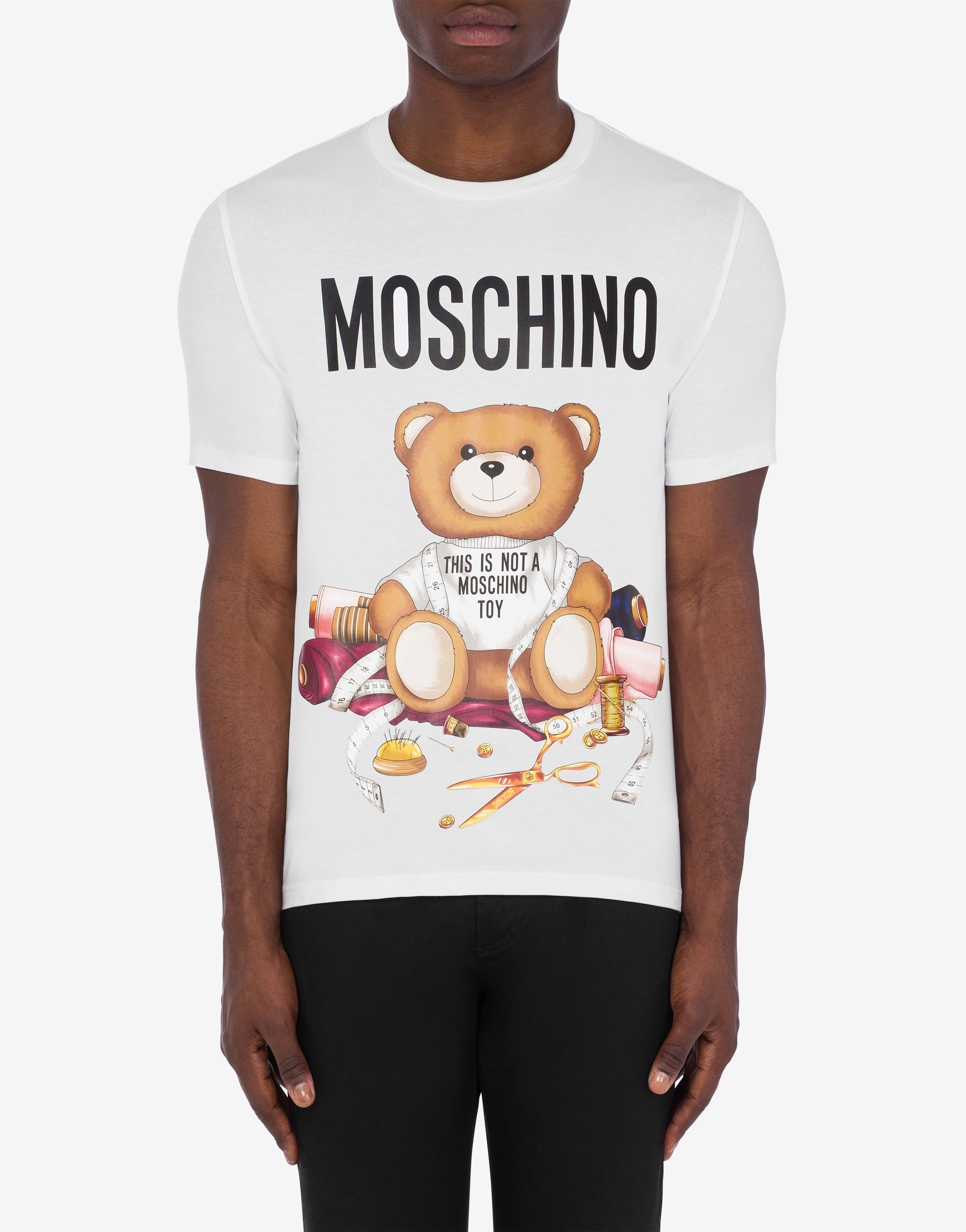  MOSCHINO Camiseta Hombre Teddy Bear Blanco, Blanco : Ropa,  Zapatos y Joyería