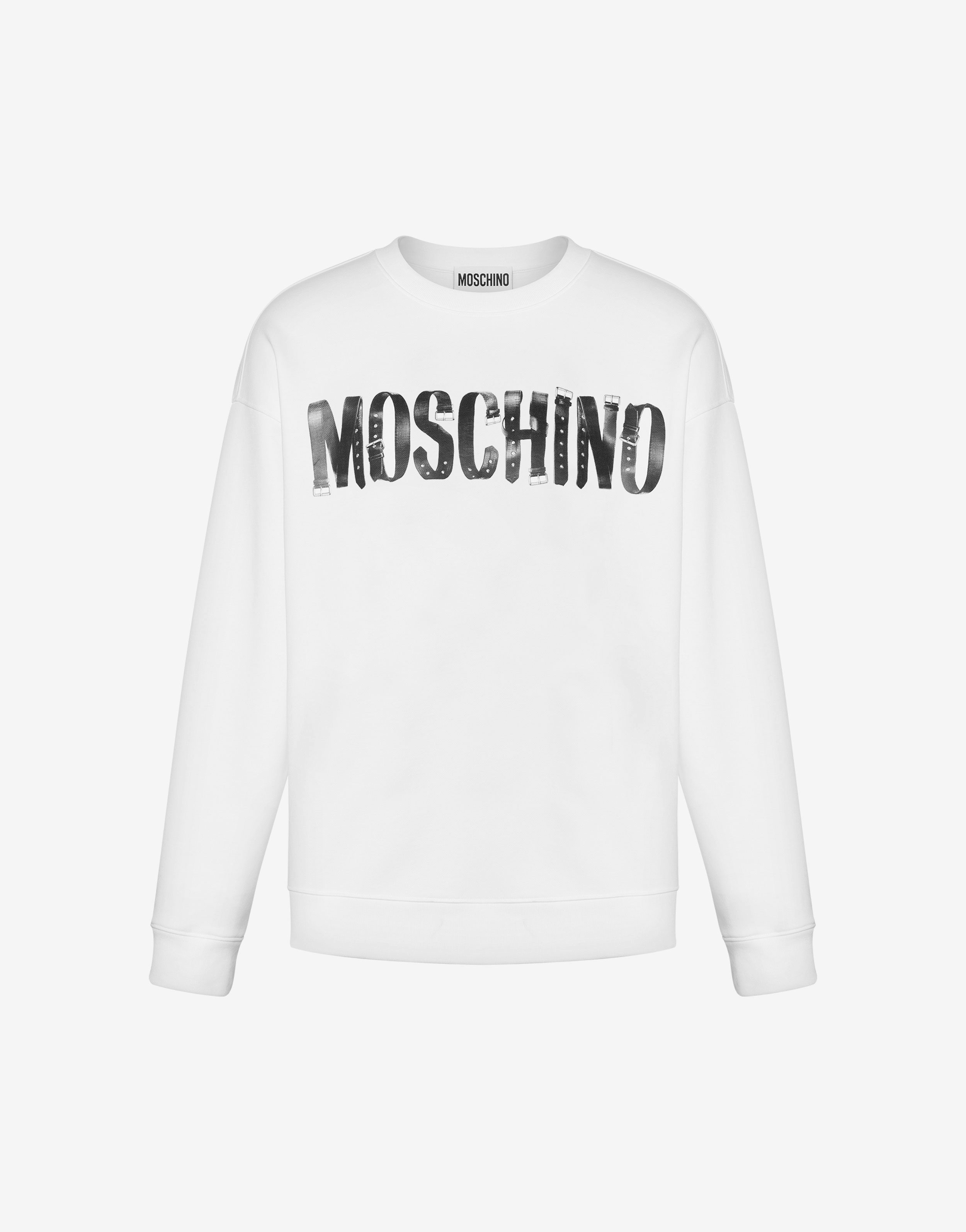 Biker Logo organic cotton sweatshirt | Moschino Official Store