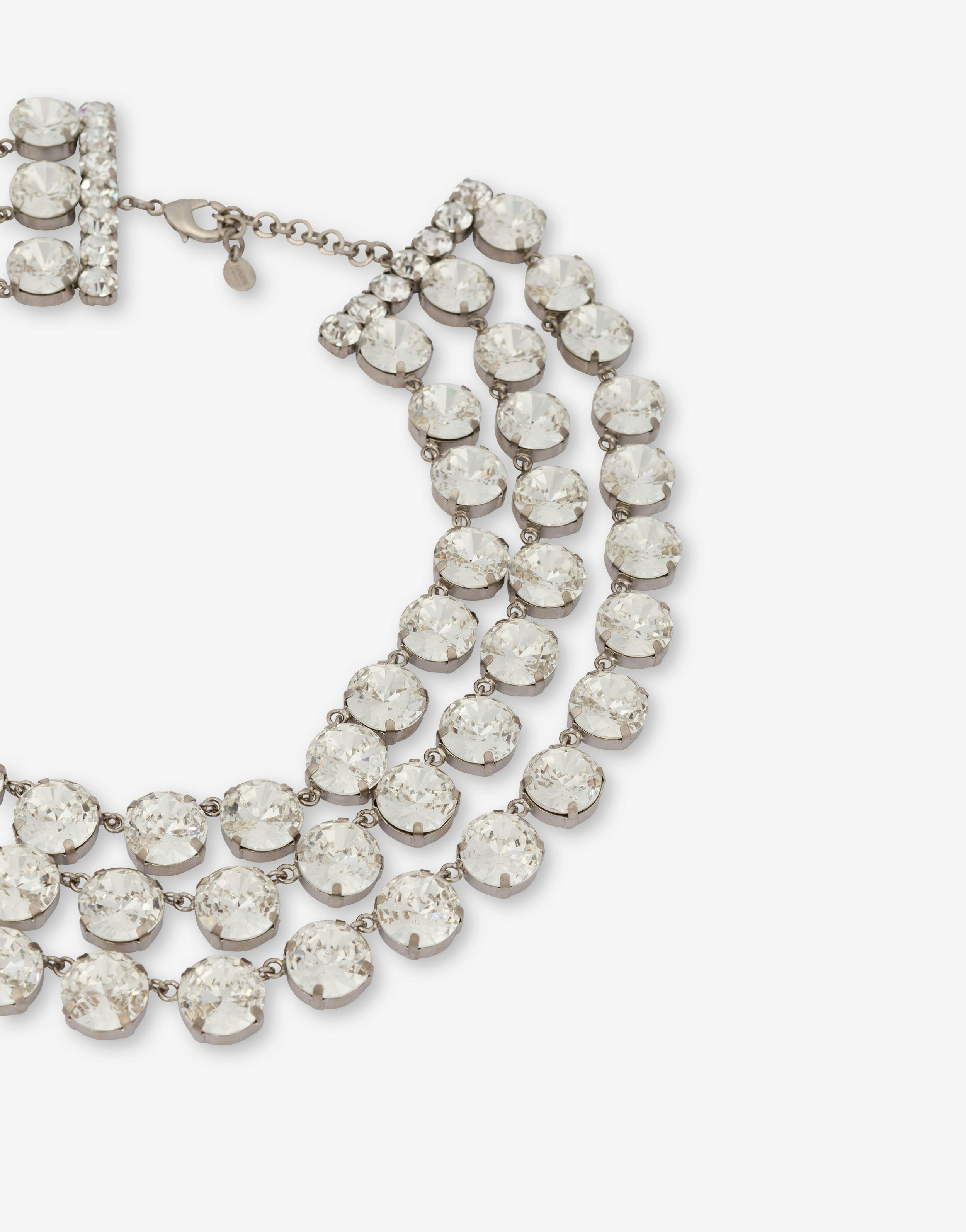 Necklace with round jewel stones