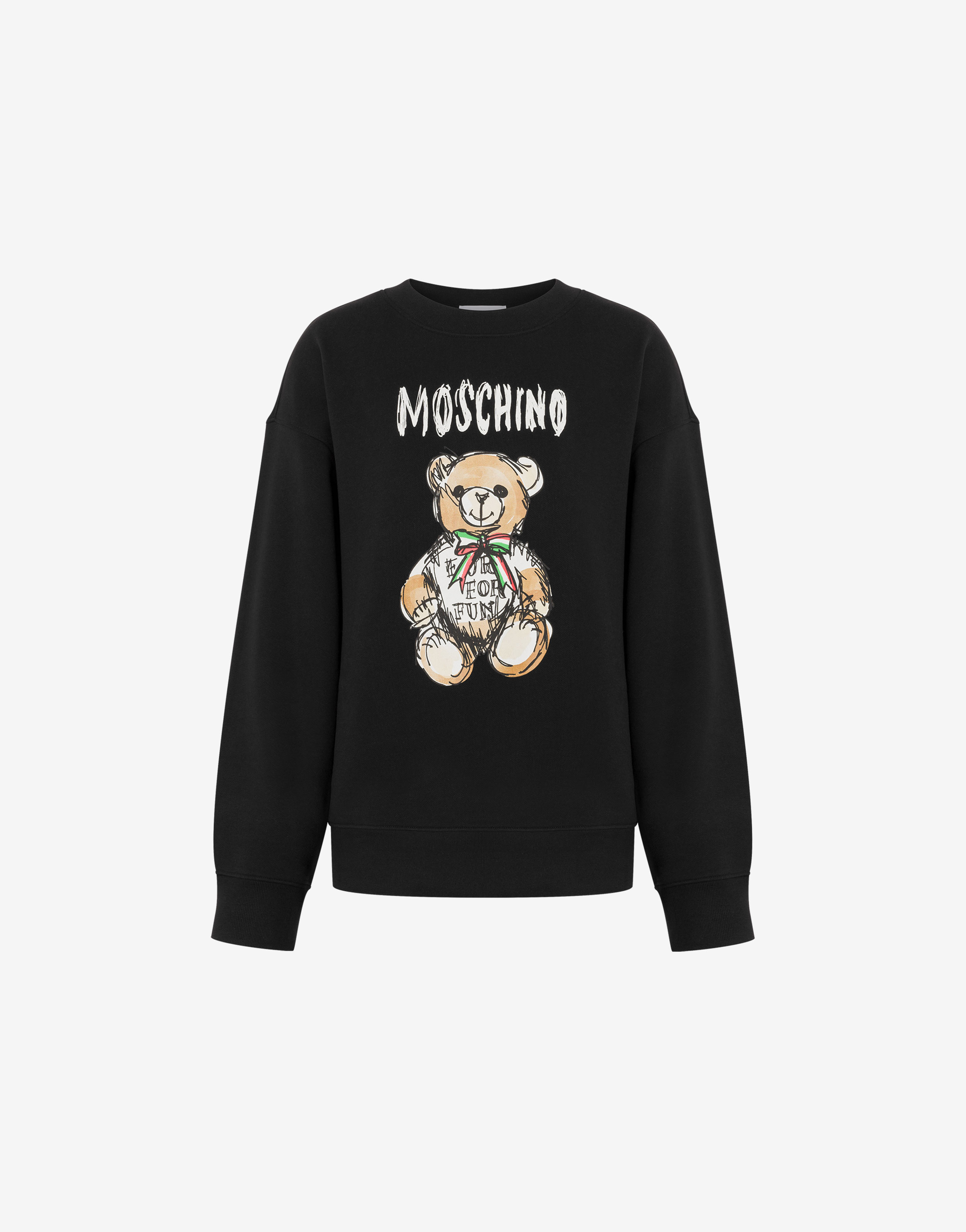 Moschino Kids Teddy Bear cotton sweatshirt - Black