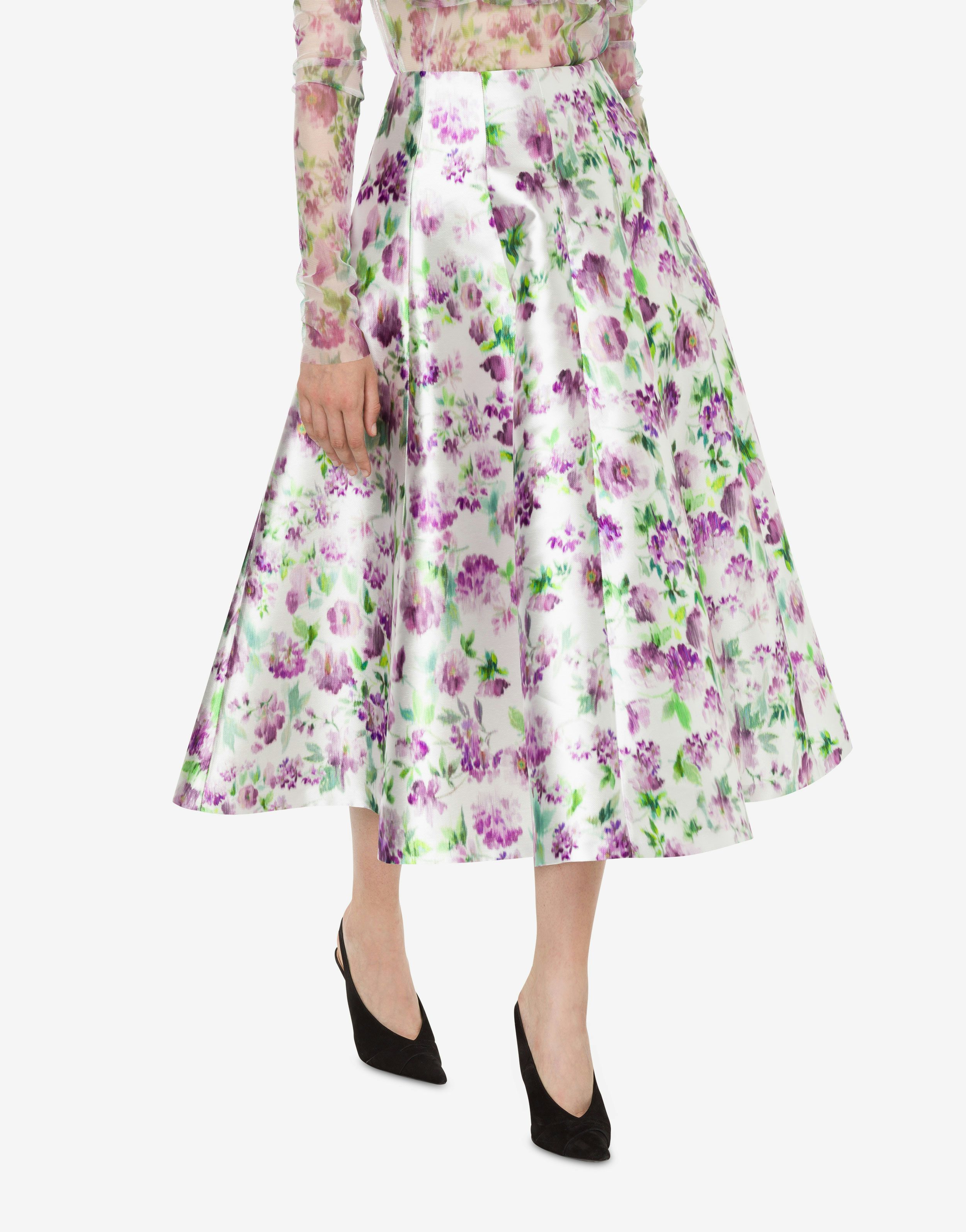 Falda de radzimir con estampado de flores