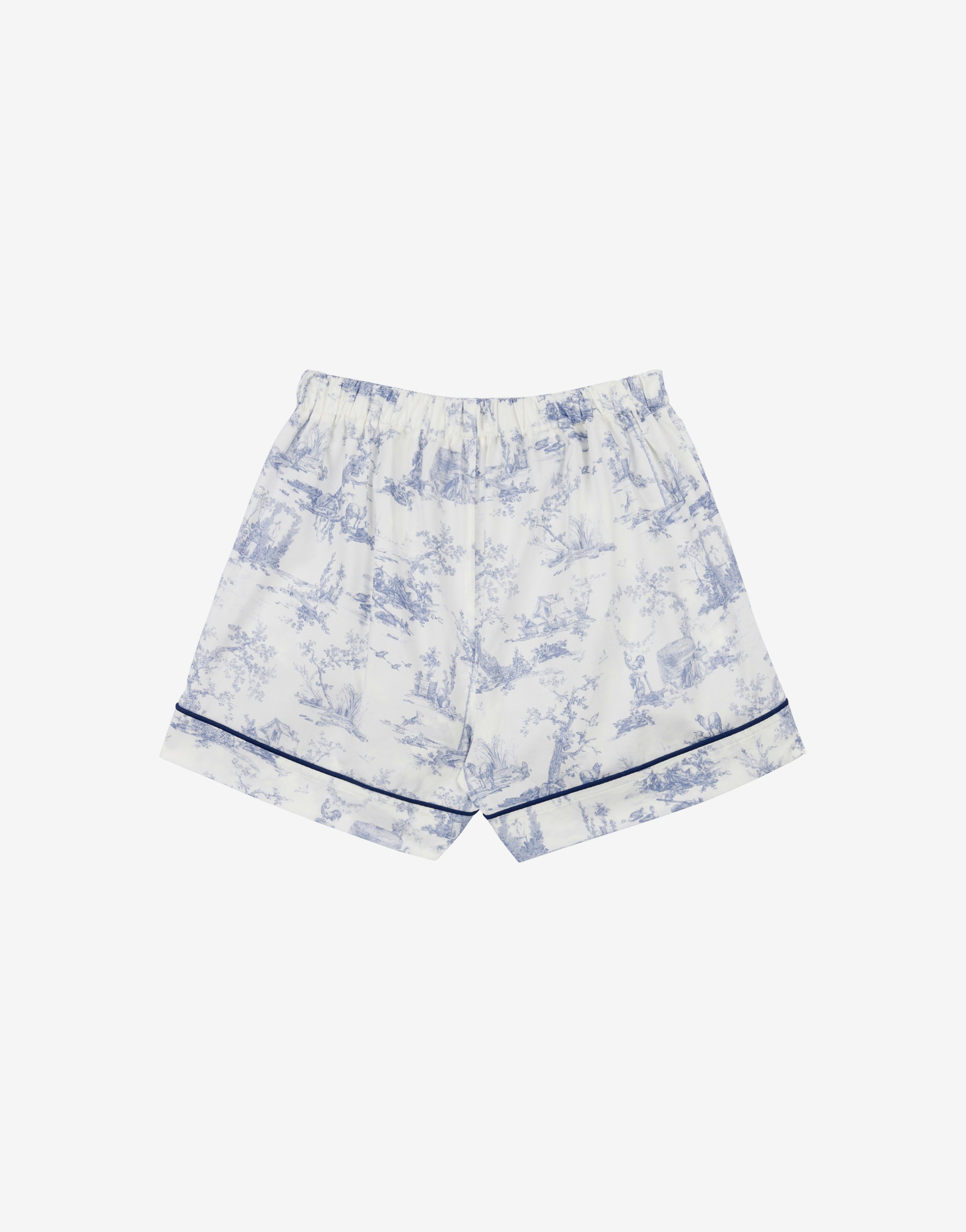 Kids' cotton Bermuda shorts with Toile de Jouy print