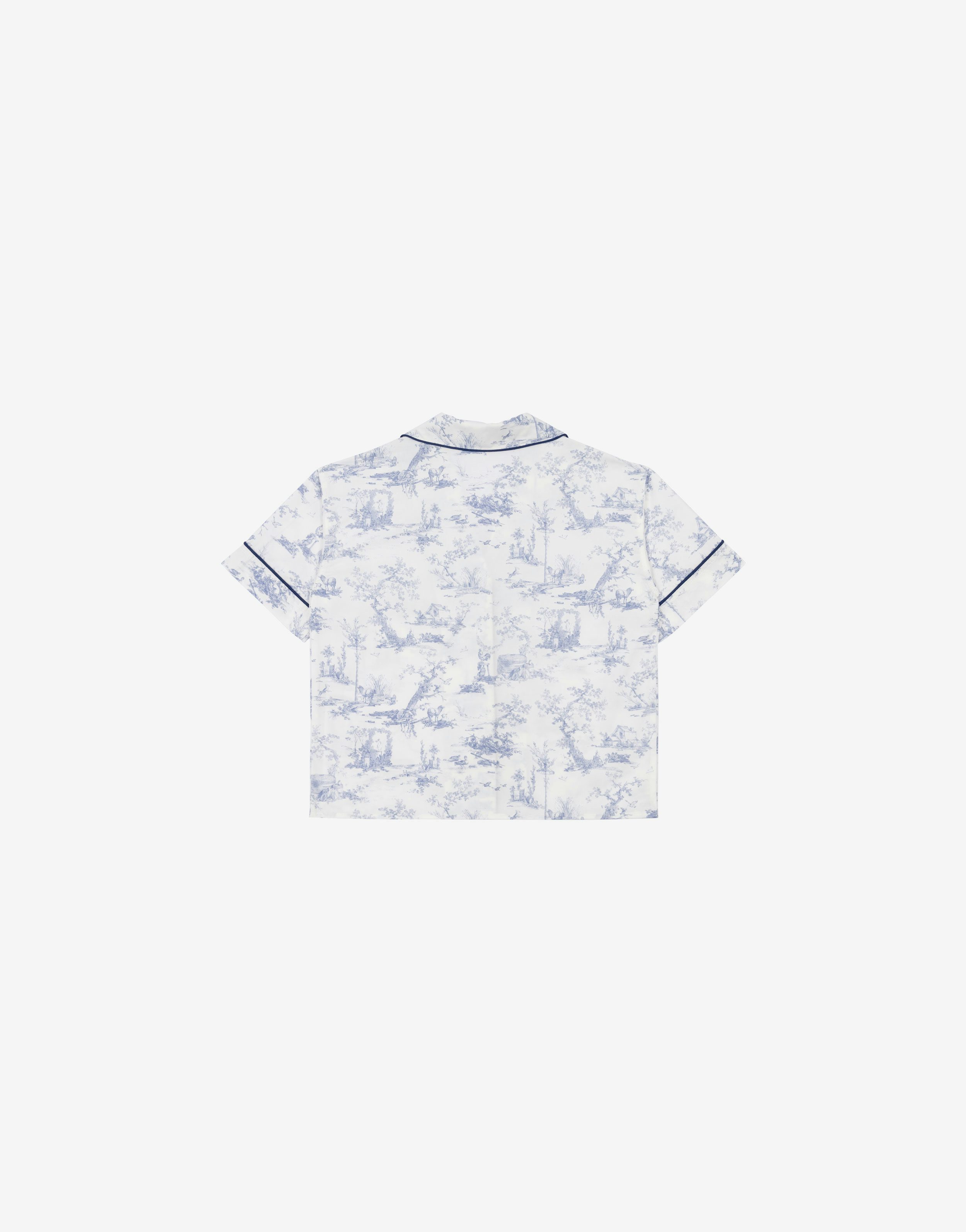 Kids' cotton shirt with Toile de Jouy print