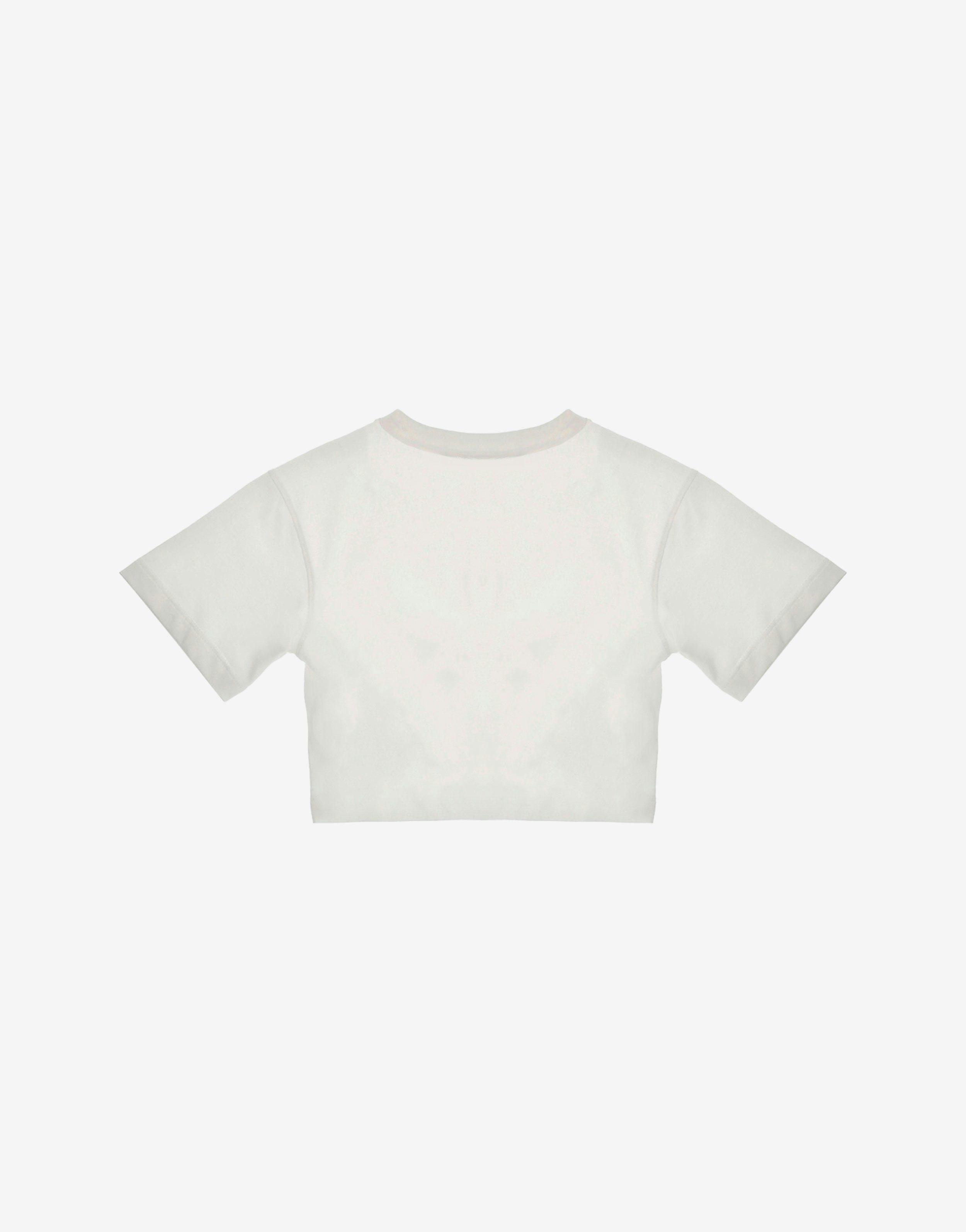 Camiseta infantil estilo «crop» con parche «doble P»