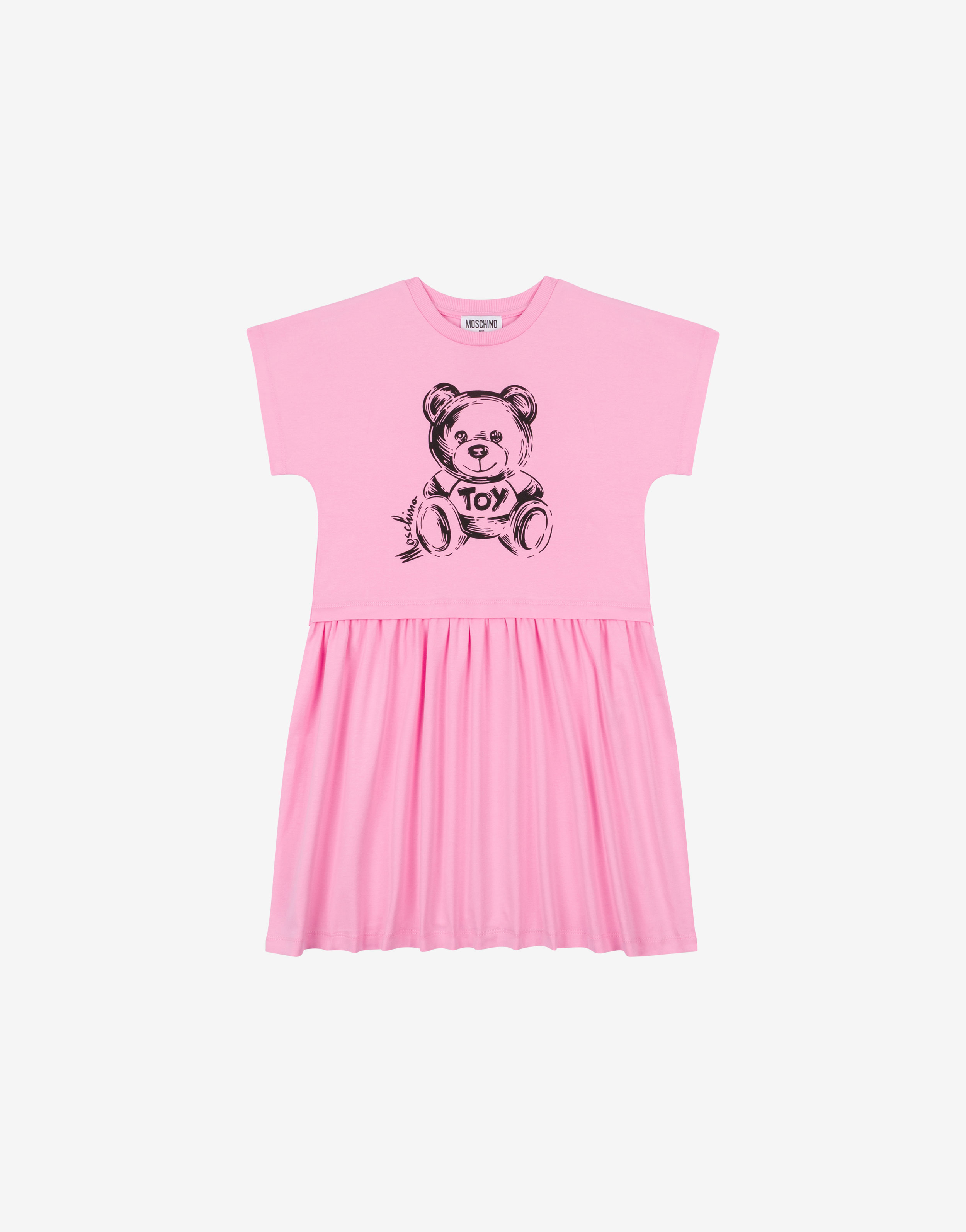 Teddy Bear Print jersey dress