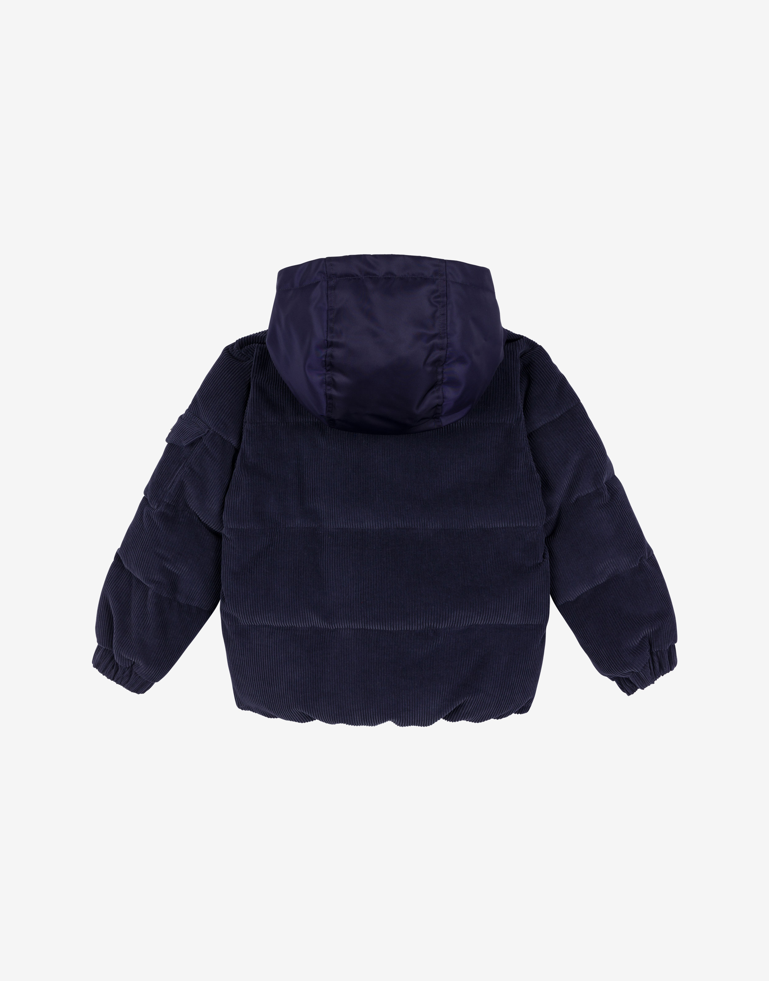 Winter Teddy Patch nylon and corduroy down jacket