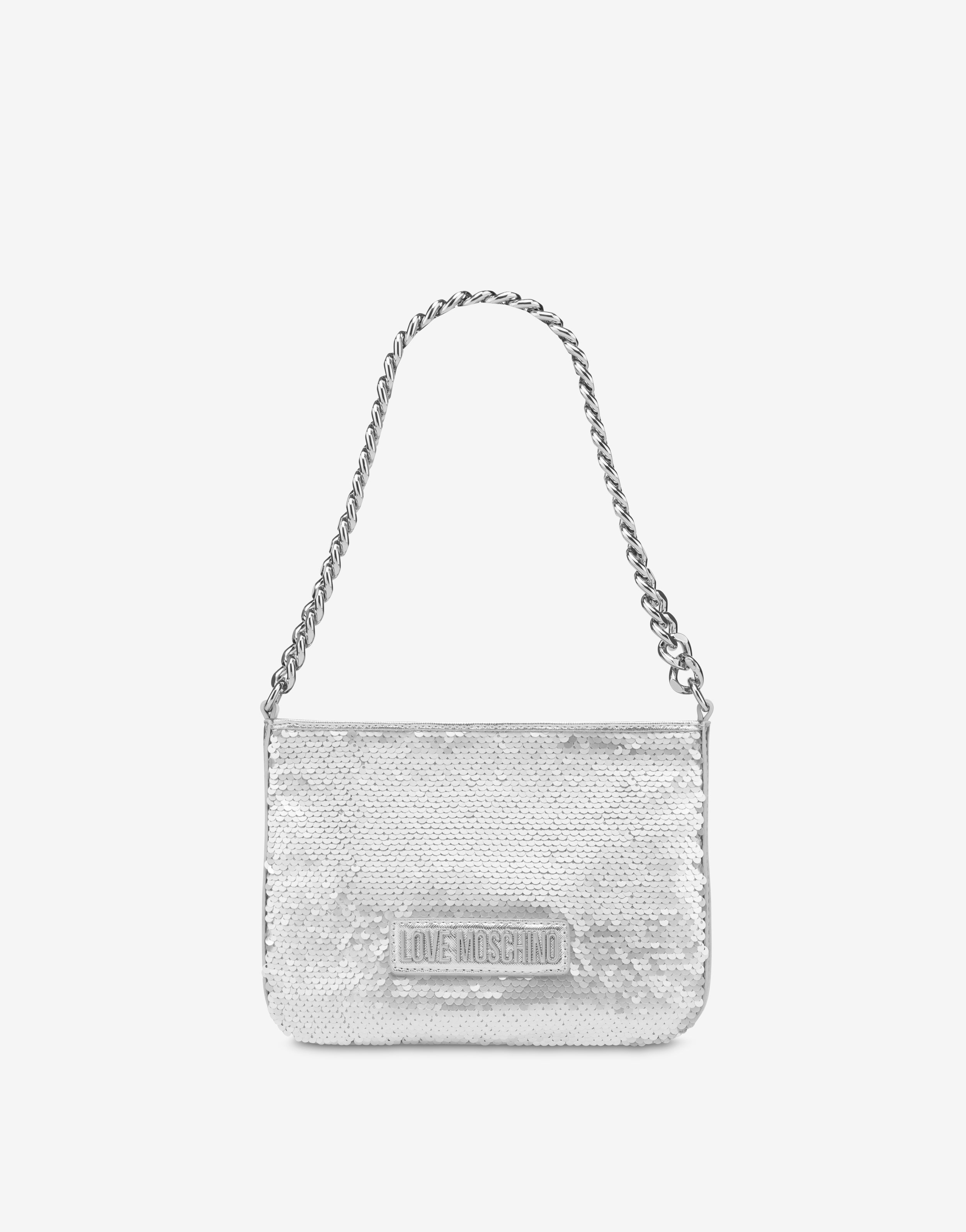 Moschino Leather Logo Shoulder Bag - FINAL SALE (SHF-23051) – LuxeDH