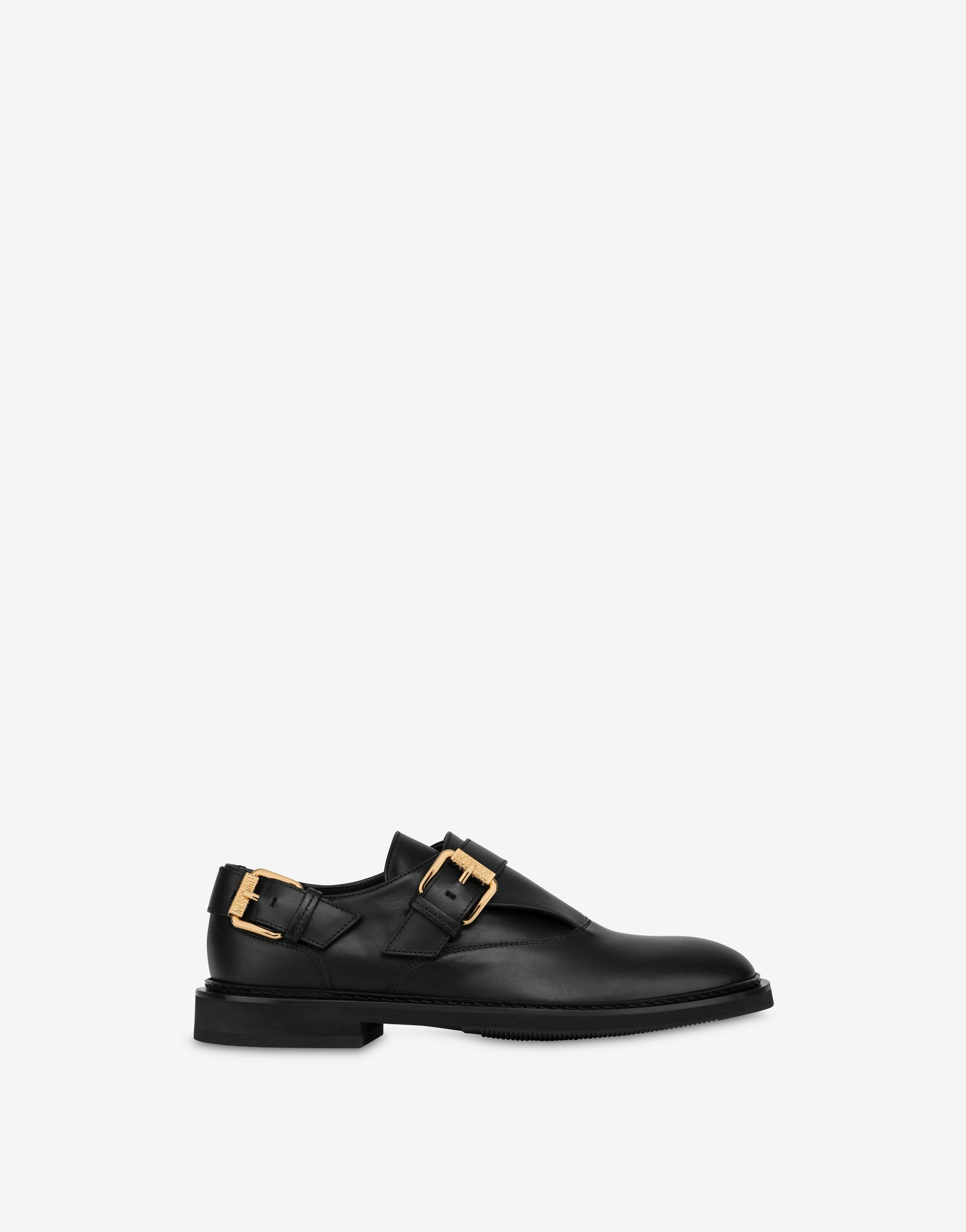 Double Buckle calfskin loafers