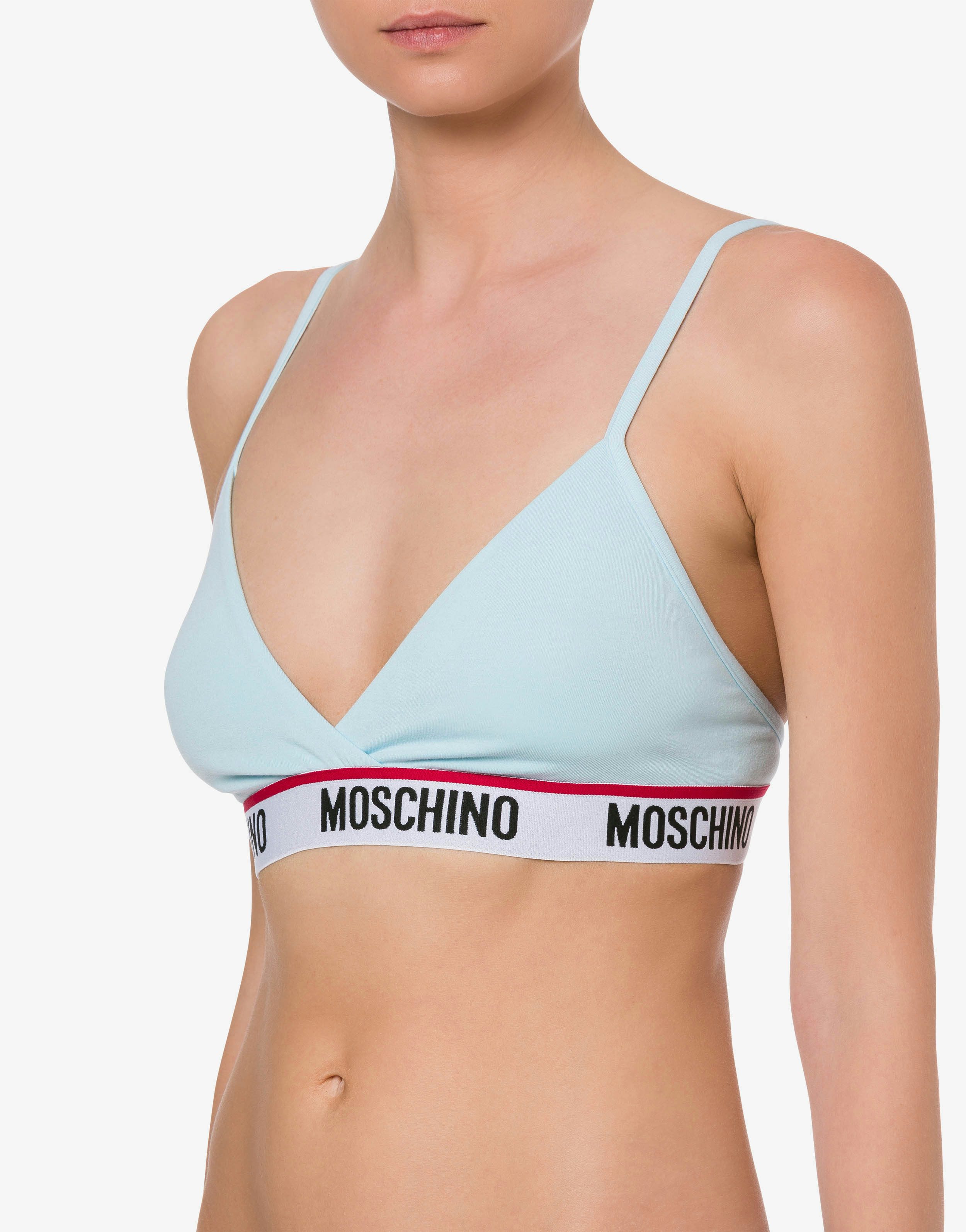 Moschino triangle Official Store Band bra Logo |