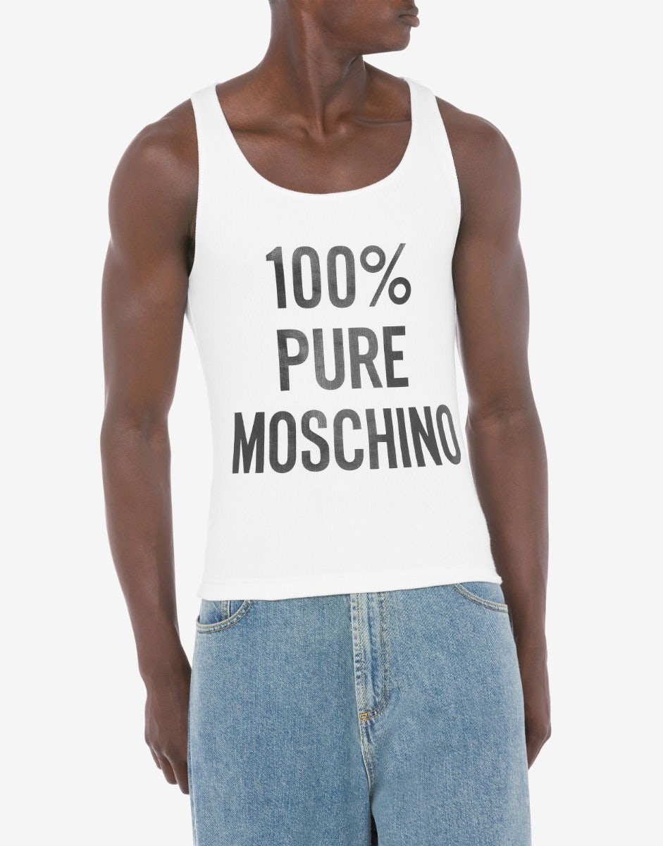 «Tank top» de algodón elástico 100 % Pure Moschino