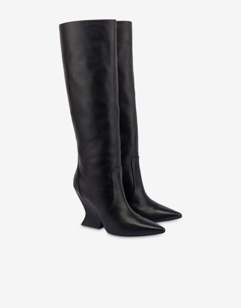 Walking calf leather boots