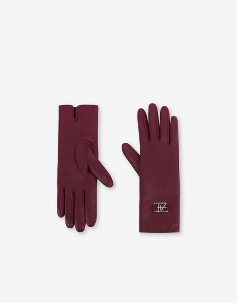 Nappa leather gloves with AF logo