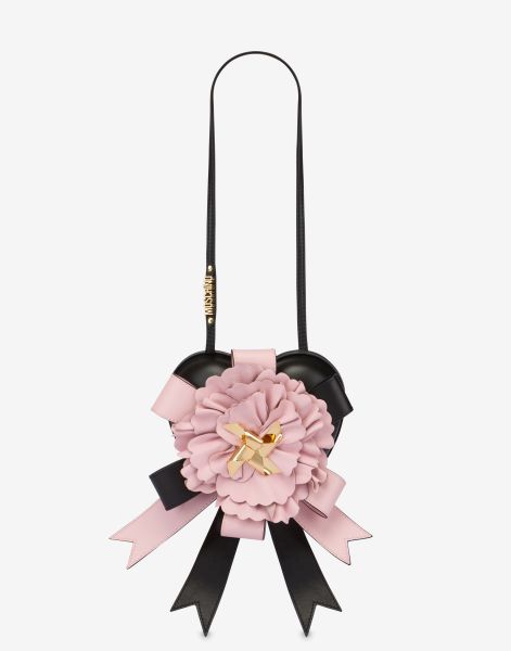 Leather Flower Moschino Heartbeat bag