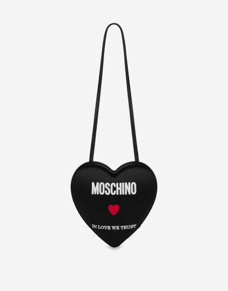 In Love We Trust Moschino Heartbeat shoulder bag