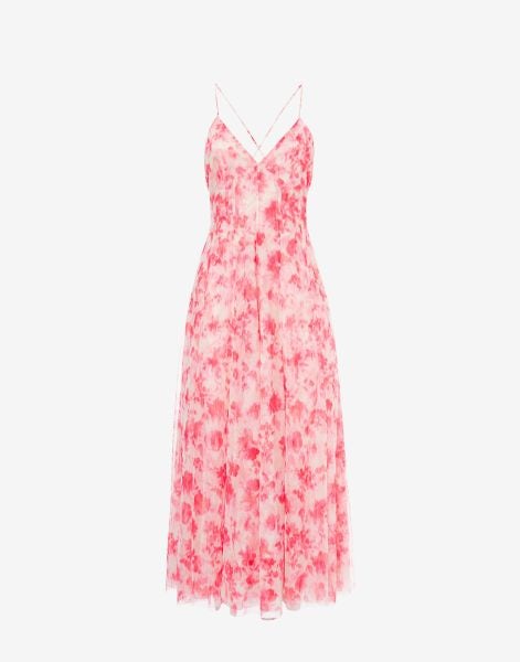 Tulle dress with floral print