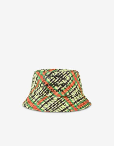 Beachwear hat with Check print