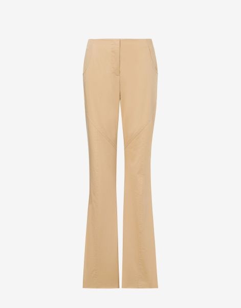 Trousers in stretch sateen