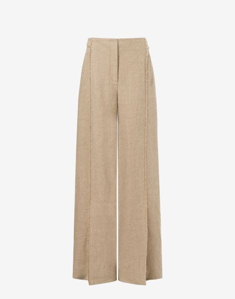 Palazzo trousers in basketweave