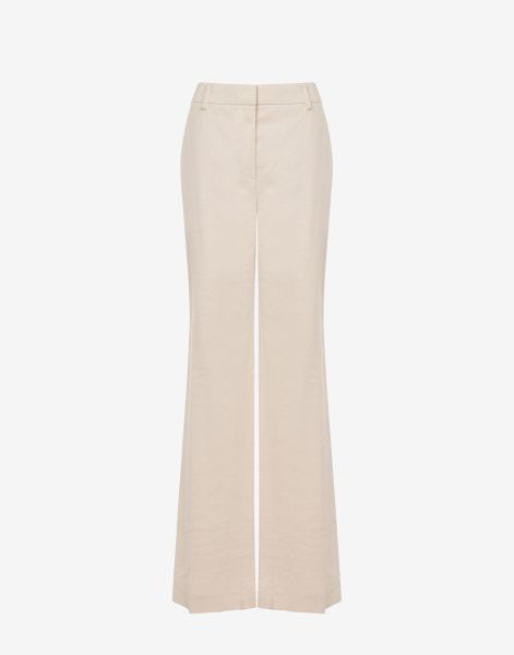 Couture-Hose aus Stretch-Twill aus Viskose und Leinen