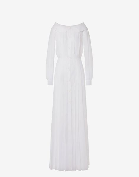 Long dress in cotton organza