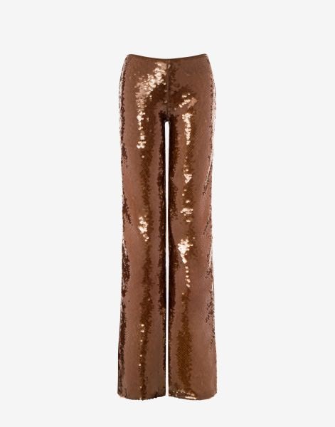 Sequin flare trousers