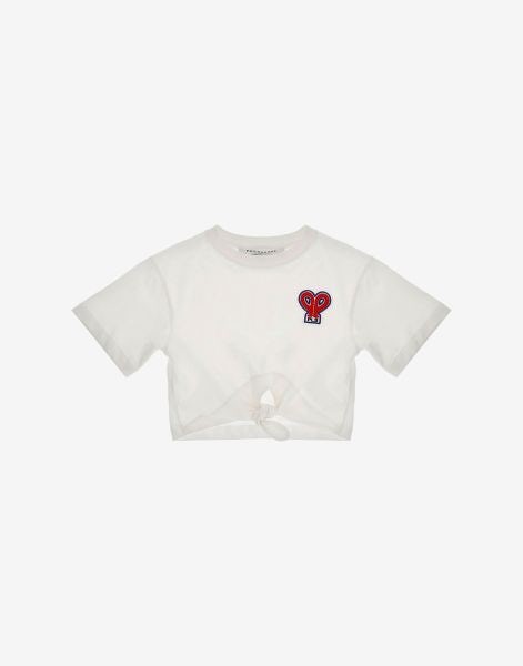 Kinder T-Shirt Crop mit Patch „Double P”