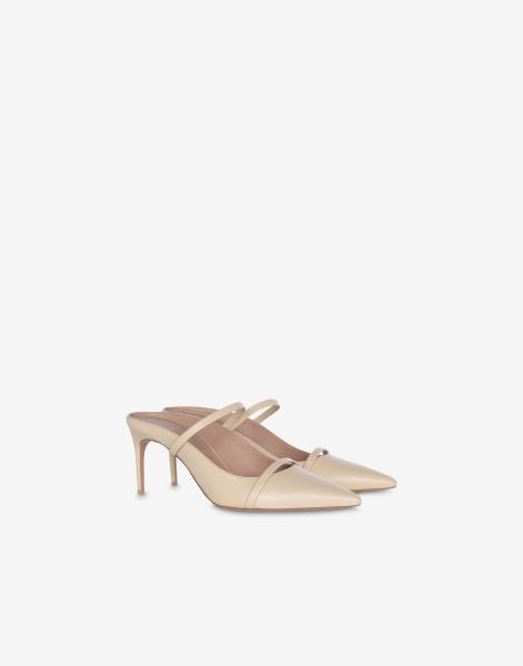 Malone Souliers x Philosophy 'Aurora' ivory nappa leather mules