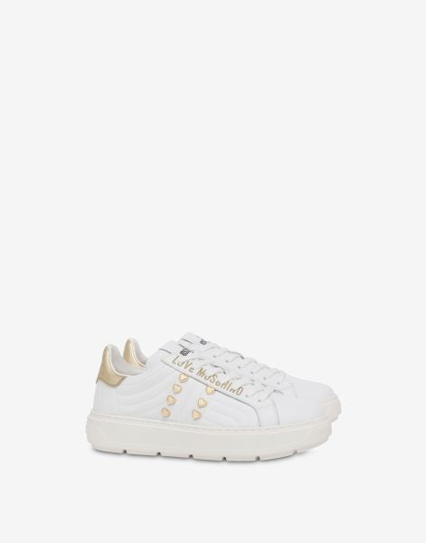 Heart Studs nappa leather sneakers