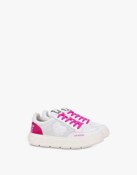 Bold Love perforated calfskin sneakers