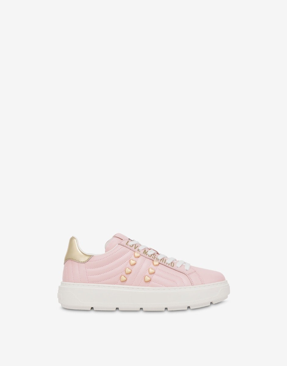 Heart Studs nappa leather sneakers
